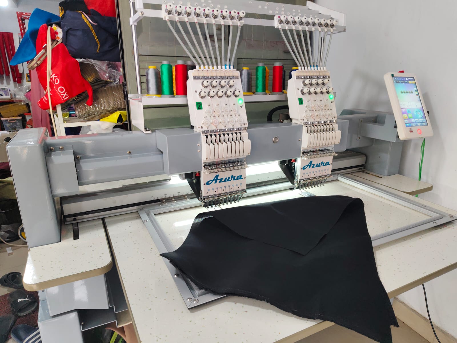 Pengiriman 1 unit mesin bordir Azura 2 Kepala. Tujuan Luar Pulau Jawa.